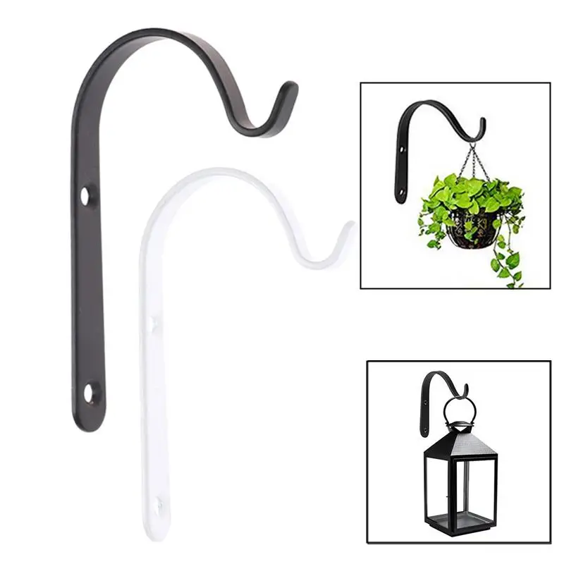 4pcs Flower Pot Plant Pot Basket Hook Bending Durable Iron Flowerpot Plant Hanger Hook Hanging Bracket Garden Decoration