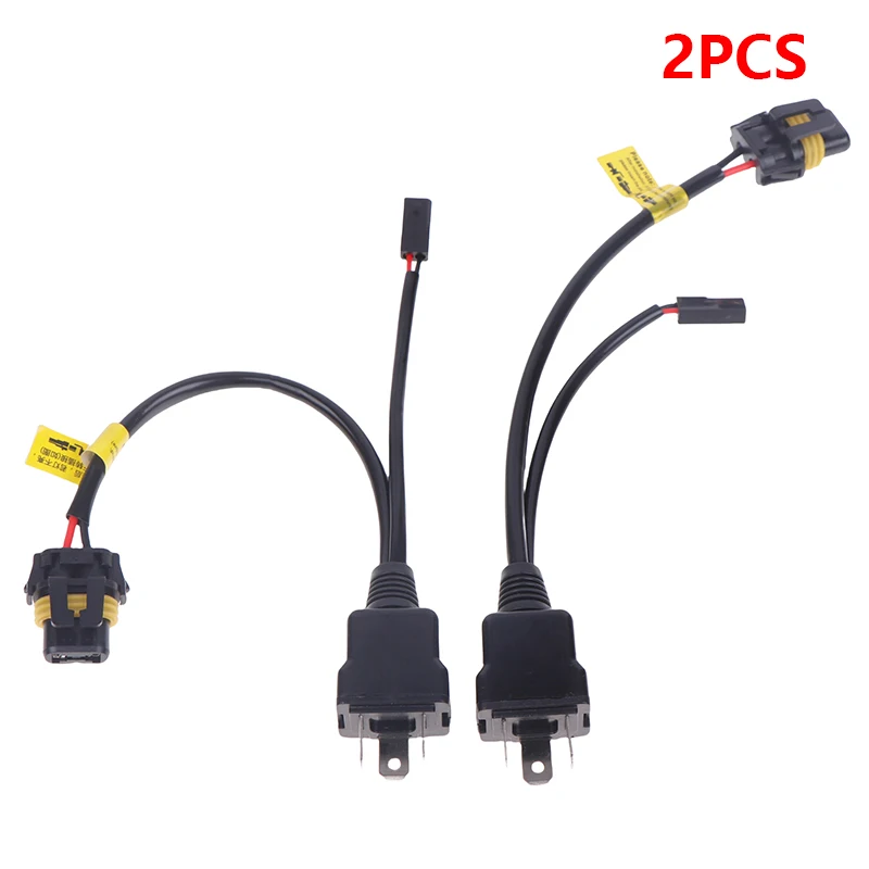 2 Pcs H4 Xenon Wiring Harness Telescopic Lamp Spotlight Wiring Harness Retrofit Wiring Harness Lens Wire Relay Wiring Harness