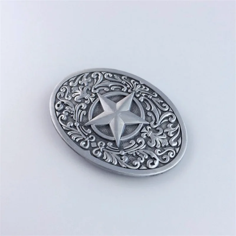 Vintage Southwest Flower Western Star Oval Belt Buckle also Stock in US Gurtelschnalle Boucle de ceinture Free Shipping