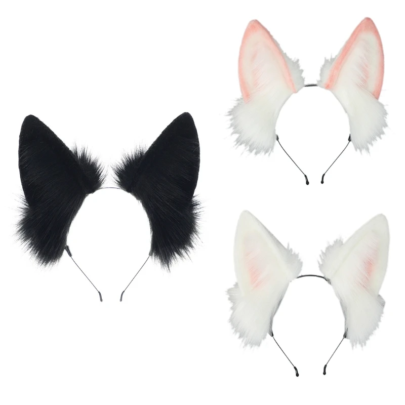 Accesorios de Cosplay de Anime, aro de pelo de Lobo y bestia, peinado de cabello peludo para Comic Con diadema, Animal peludo, Carnaval de diablo Sexy