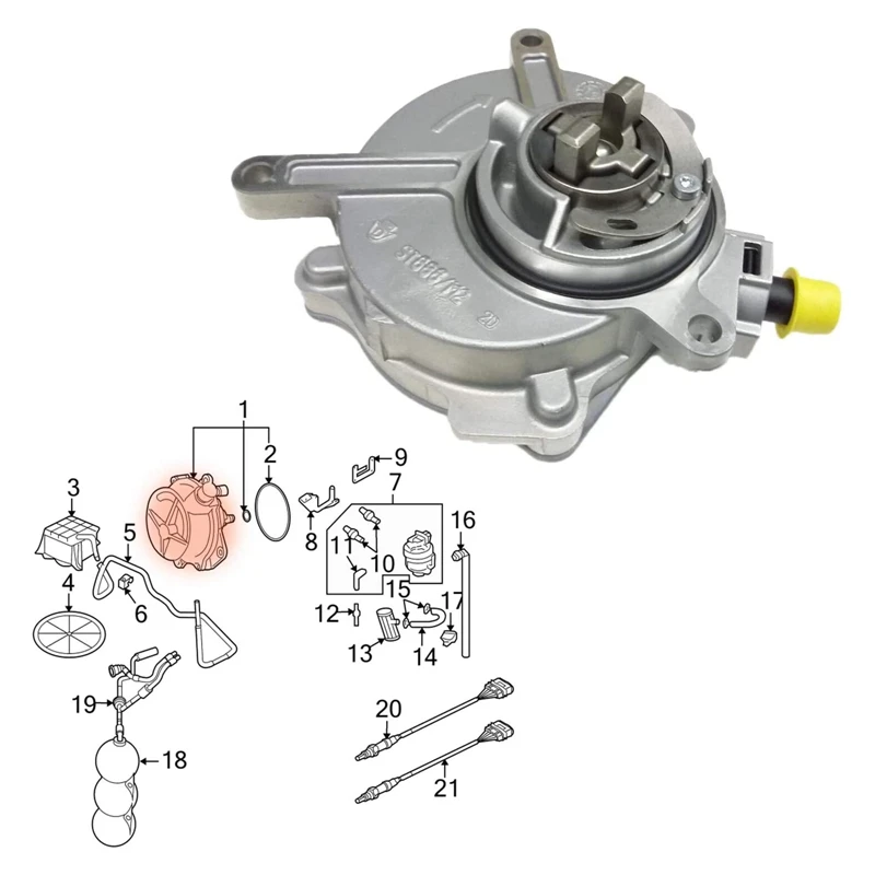 Für Passat 06-09 Brems vakuumpumpe 06 d145100e