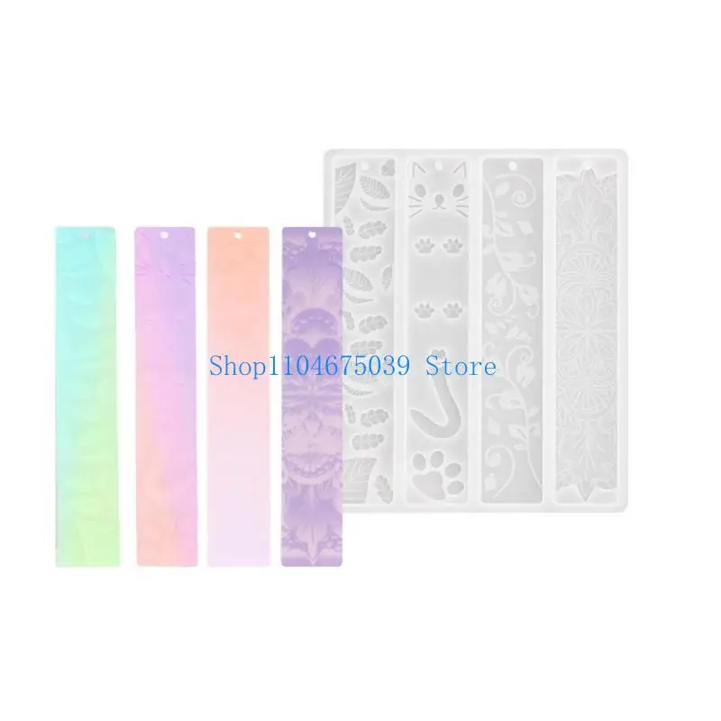 Stampo in silicone 5asd per segnalibri cadenti cristalli Stampi in resina per segnalibri personalizzati