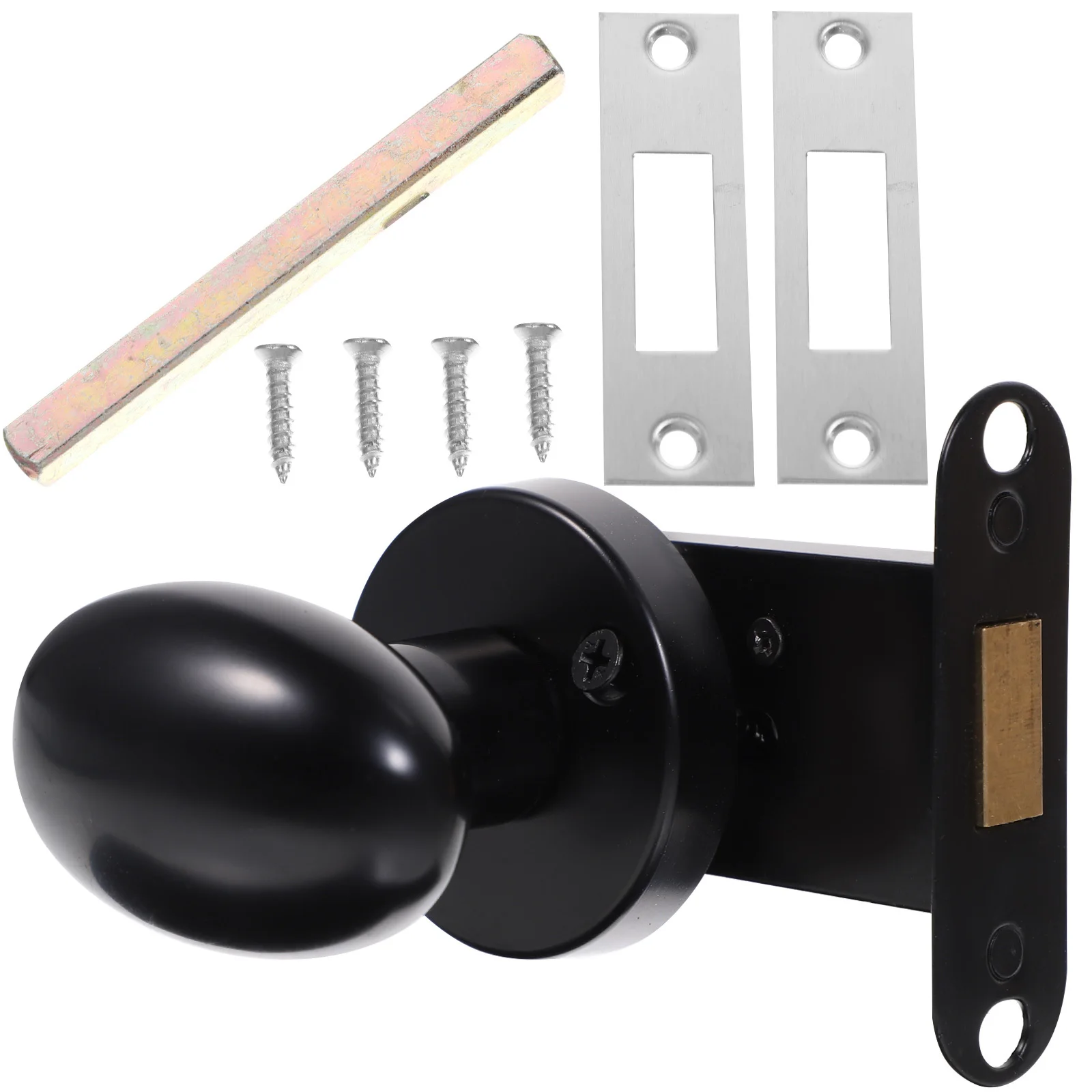 

1 set Single Sided Deadbolt Lock Stainless Steel Door Handle For Bedroom Bathroom Balcony Round Locking Lever Keyless Entry