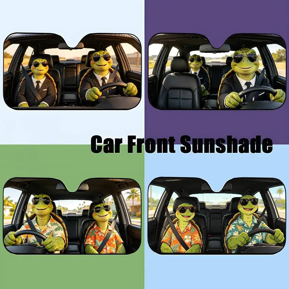 Turtle Drive Car Sunshade Covers Cover Universal Windscreen Folding Visor