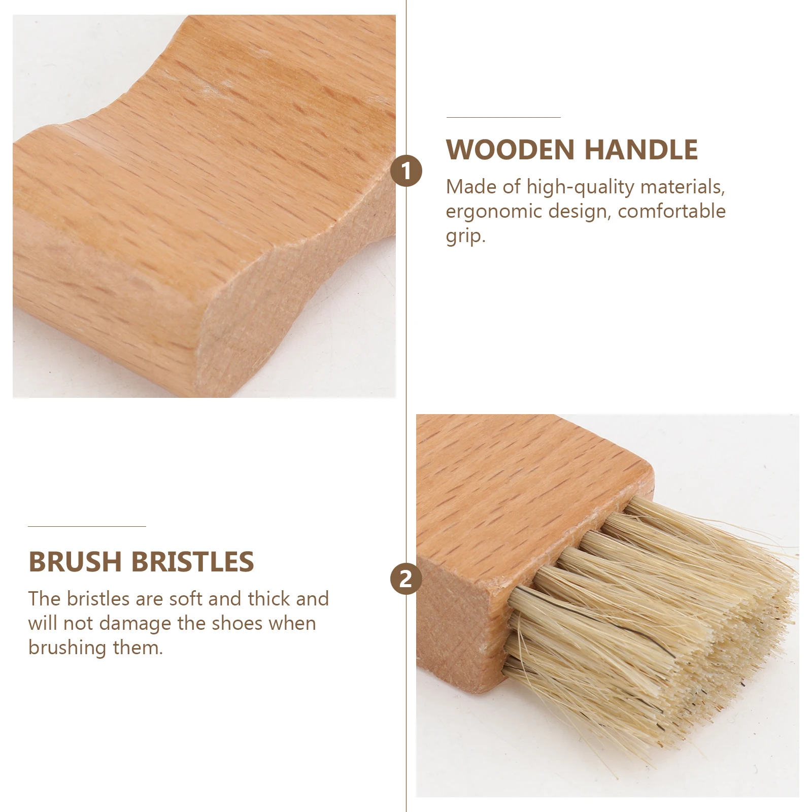 

2Pcs Shoe Wood Cleaner Multipurpose Sneaker Boot Care Tool Polishing Dust Remover Shoes Multipurpose Shoes Brushes Cleaning