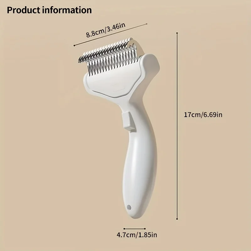 Magical Stainless Steel Dog Brush - Floating Comb, Single-Click Knot Remover for Long-Haired Breeds | Ergonomic Handle