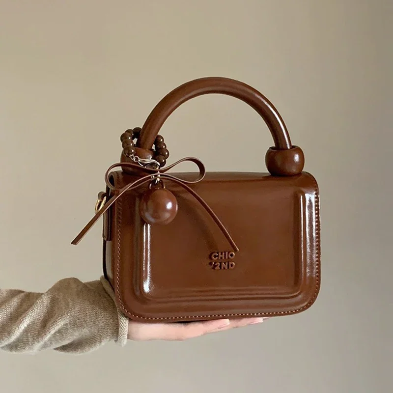 

Autumn And Winter Sweet Bow Small Square Bag Exquisite Fashion Popular Handbag Small Bag Shoulder Crossbody Bag