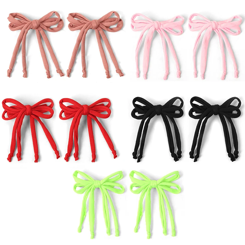 Fashion Weaving Cute Bows Hairpin For Children Girls Baby Headband Kids Elastic Headband Classic All-match Headwear Hair Acce