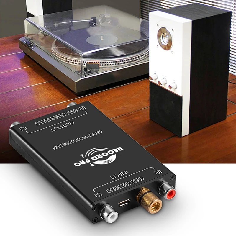 Mini MM MC Phono Stage Preamp Vinyl Record Player Turntable Preamplifier