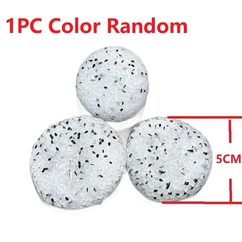 1 Stück Zufällige Farbe Sesam-Reis Handgemachtes Squishy-Spielzeug Weicher Transparenter Stressball Dehnbares Fidget-Spielzeug Angstlinderungsspielzeug für Erwachsene – Detail 6