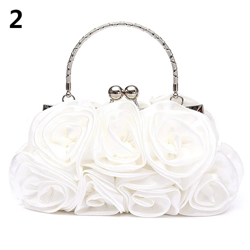 2023 Handbag Women\'s Tote Bag Rose Flower Pattern Clutch Bags for Women Evening Party Bridal Handbag Bolsa Feminina Bolso Mujer