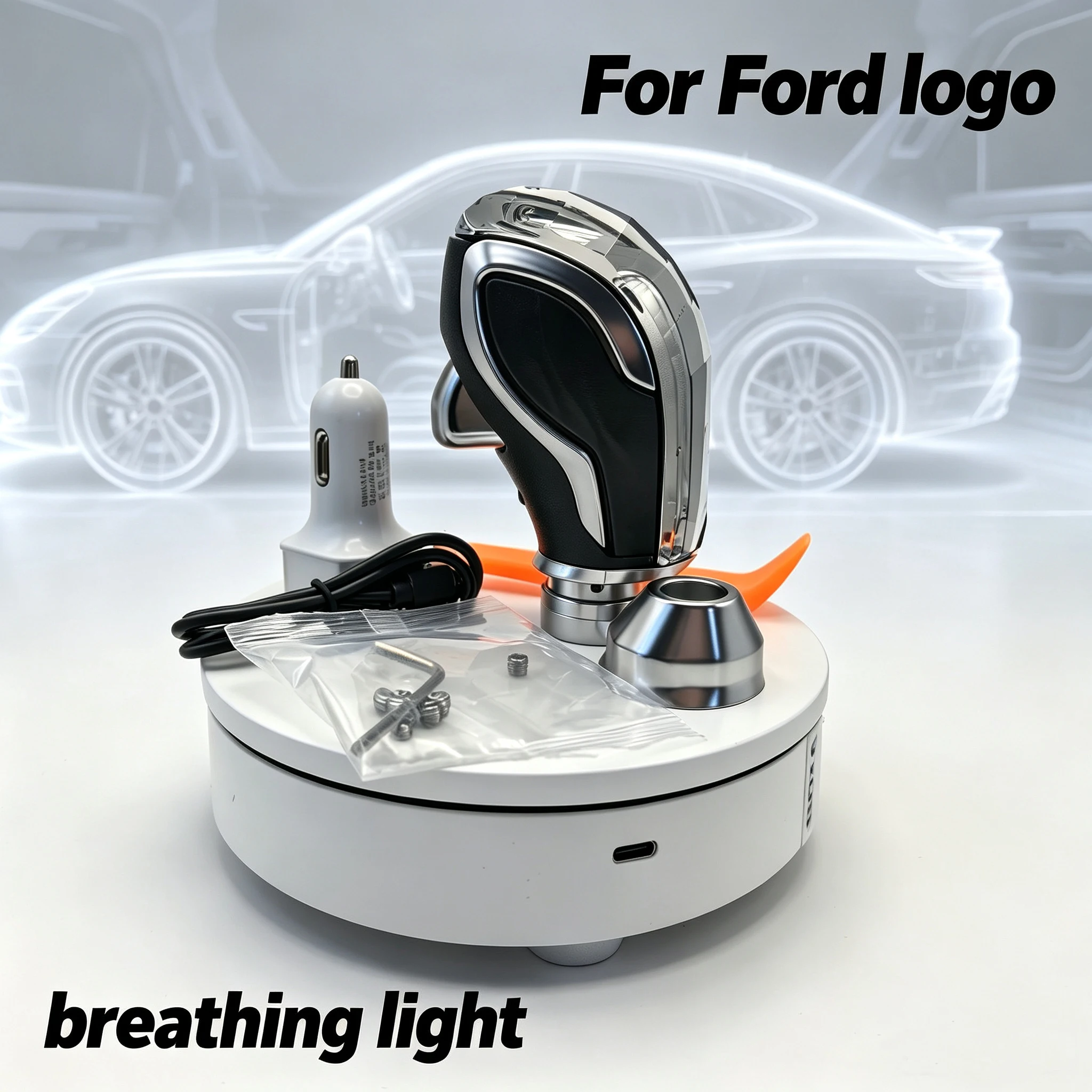 LED breathing light for Ford Focus/Escape/Fiesta/Escort/Edge/Mondeo/Crystal illuminated gear shift head Crystal shift knob