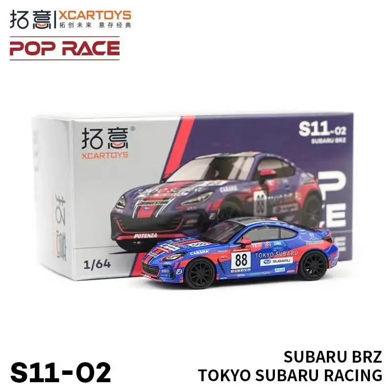 

Xcartoys POPRACE 1 64 Alloy Car Model Toy Subaru BRZ Tokyo SUBARU Diecast Collection