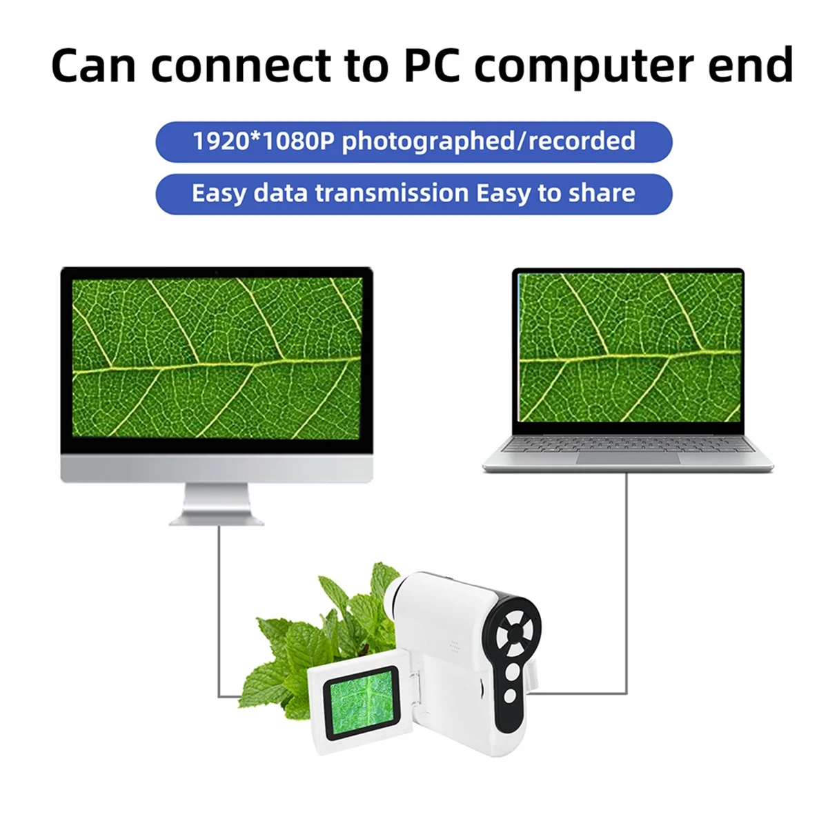 Microscopio Microscopio DV per bambini Microscopio 1000X con 6 luci LED regolabili LCD da 2 pollici
