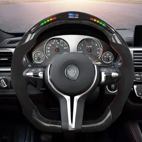 For BMW 1-7 Series & X1-X6/M3/M4/M5/M6 | LED Smart Forged Suede Steering Wheel