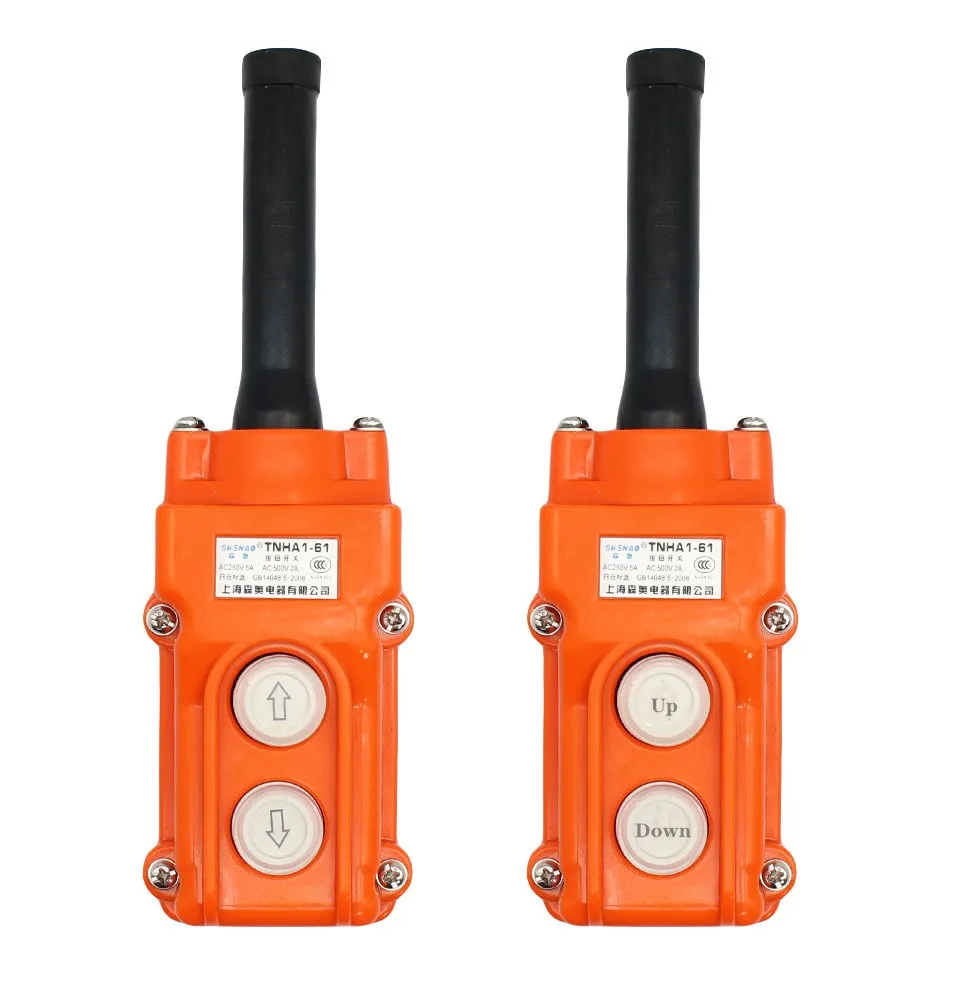 

COB-61 UP DOWN Rain proof crane control switch lifting button Self reset electric hoist operating handle