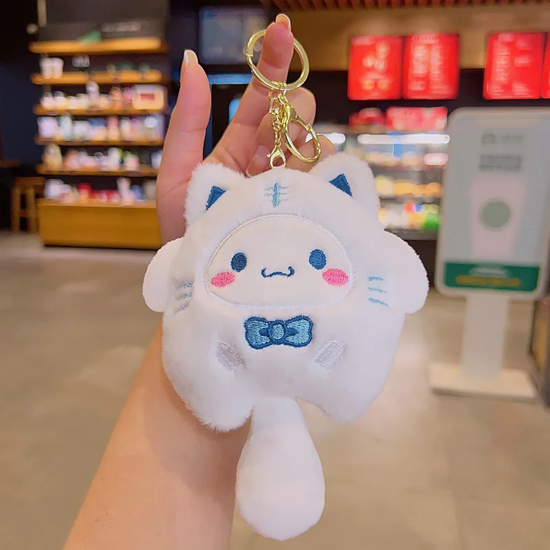 2025 miniso série kuromi bonito menina pingente de pelúcia boneca chaveiro hellokitty mymelody pochacco boneca brinquedo presente das crianças