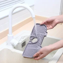 New Silicone Drain Pad Soap Box Drainage Rack Cleaning Brush Storage Holder Kitchen Sponge Holder Bathroom Faucet Accessories