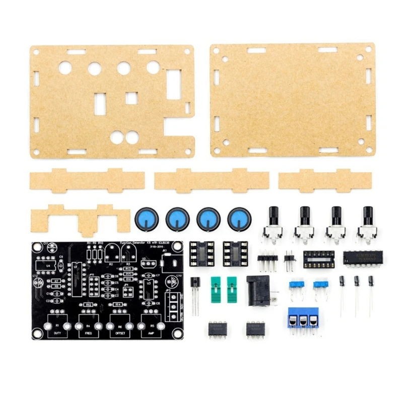 Low Frequency Signal Generator ICL8038 Generator DIY 5Hz-400KHz Adjsutable Triangular Square Generator Module with Case