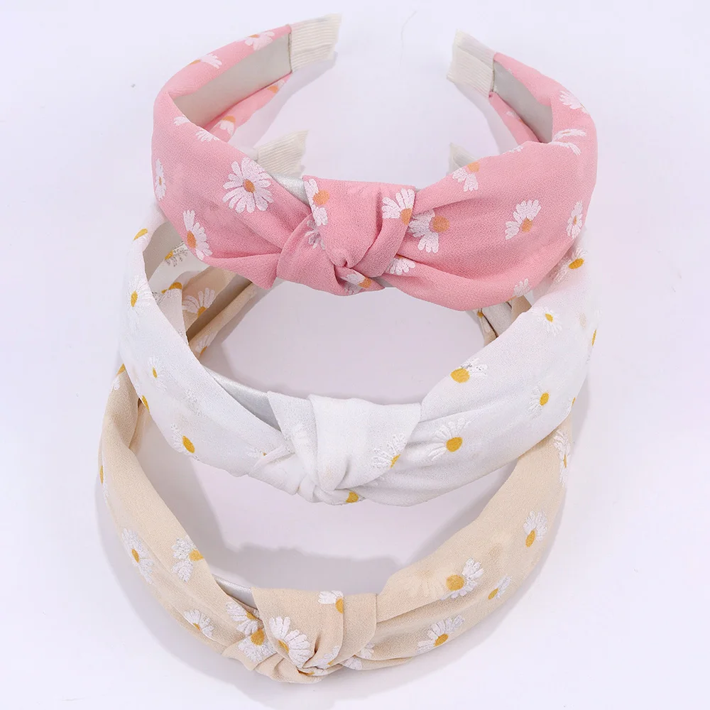 3pcs/set Daisy Pattern Headband for Girls Kids Hair Accessories Headbands for Women Popularity Headwear Ideal Gift for Girls