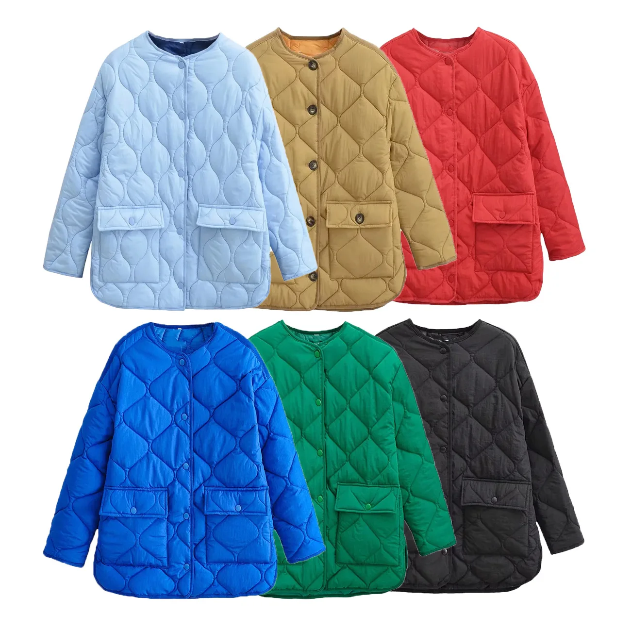 Giacca in cotone con tasca grande rombo da donna, cappotto per il tempo libero, vestiti comodi, versione coreana, primavera e autunno, tendenza alla