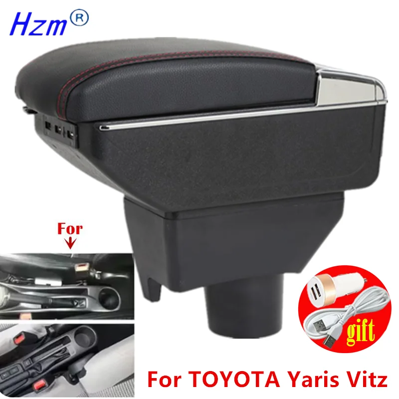 Für TOYOTA Yaris Armlehne box Für TOYOTA Yaris Vitz Auto Armlehne Zentrum Lagerung box Innen Gewidmet Retrofit Auto Zubehör