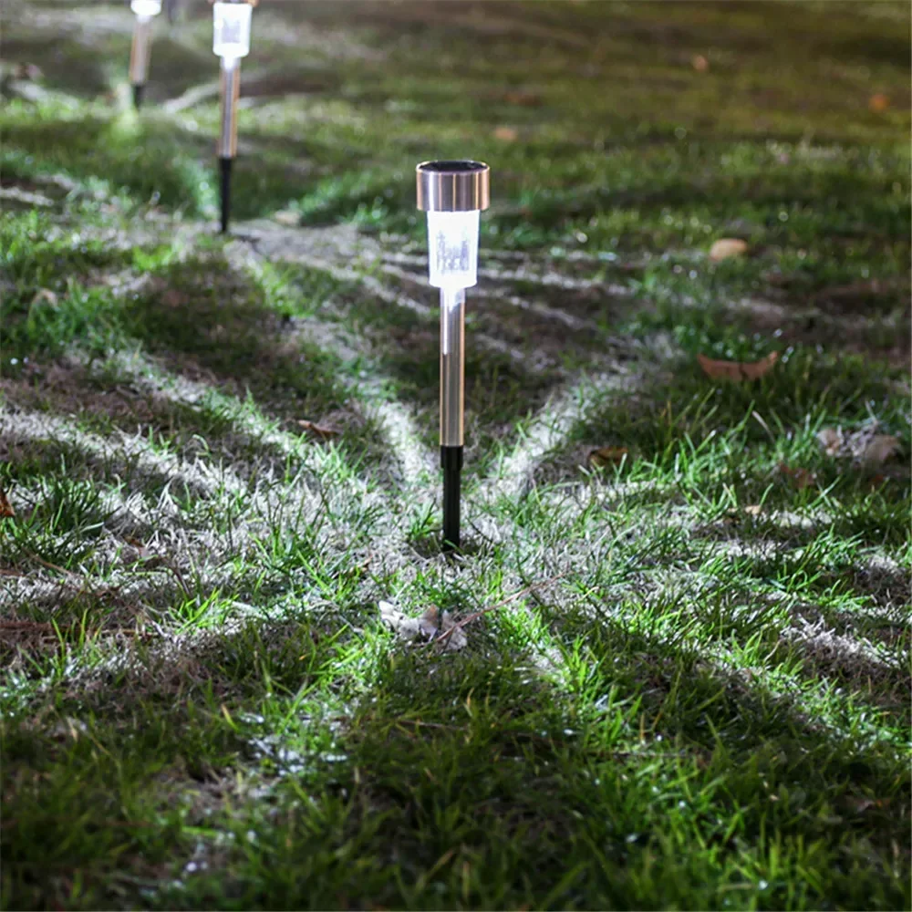 10 قطعة أضواء الشمسية في الهواء الطلق مصابيح حديقة تعمل بالطاقة الشمسية مصباح فانوس إضاءة المناظر الطبيعية مسار ساحة الحديقة حديقة الديكور