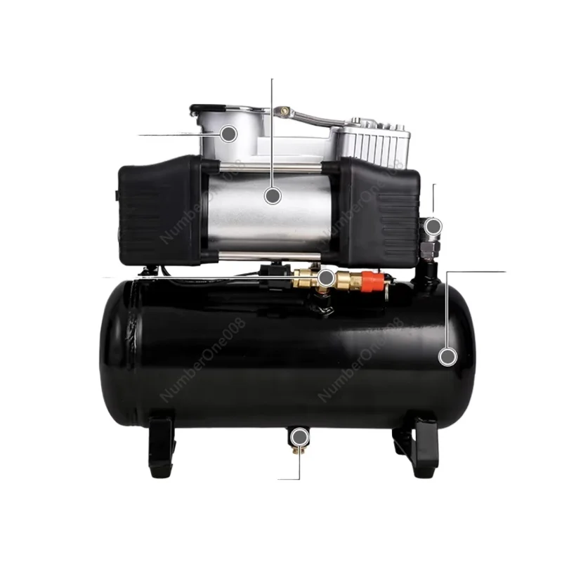 Air compressor car air pump 12V/220V 2.5L/4L/6L portable tire inflator electric motorcycle pump small air compressor