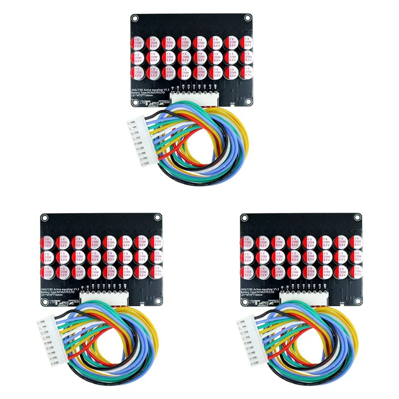 A60E-3X 8S Active Equalizer Balancer Lifepo4 Lipo LTO Battery Energy Equalization Capacitor BMS Board
