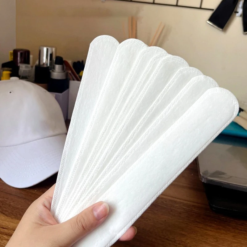 10PCS Disposable Hat Brim Stickers Shirt Collar Anti-dirty Sweat-absorbing Stickers Adjustable Hat Inner Pad Stickers Patch