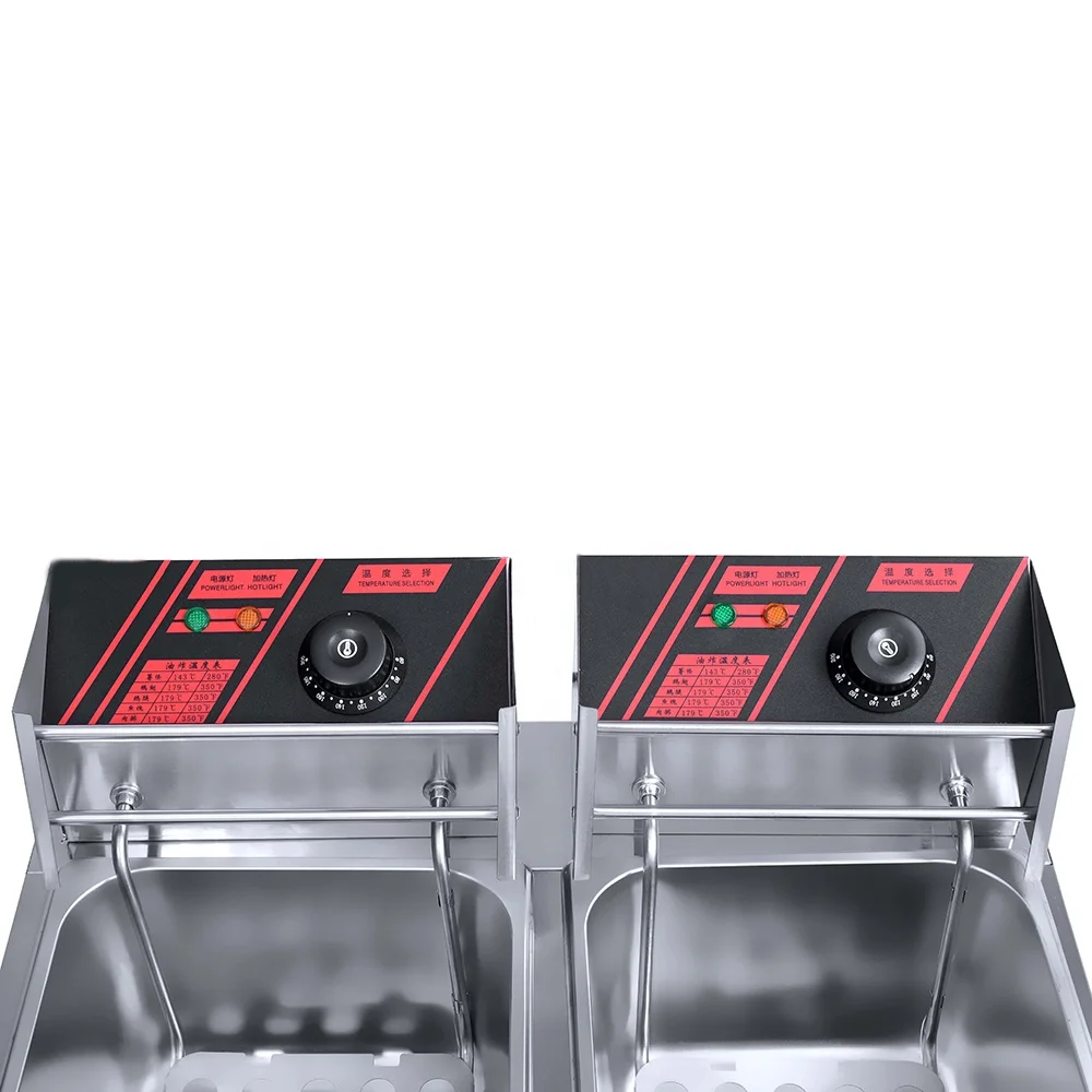 Double Tank Deep Fryer Machine Removable Basket 12L Restaurant Use #2025 Commercial Superior Quality Stainless Steel Immersion