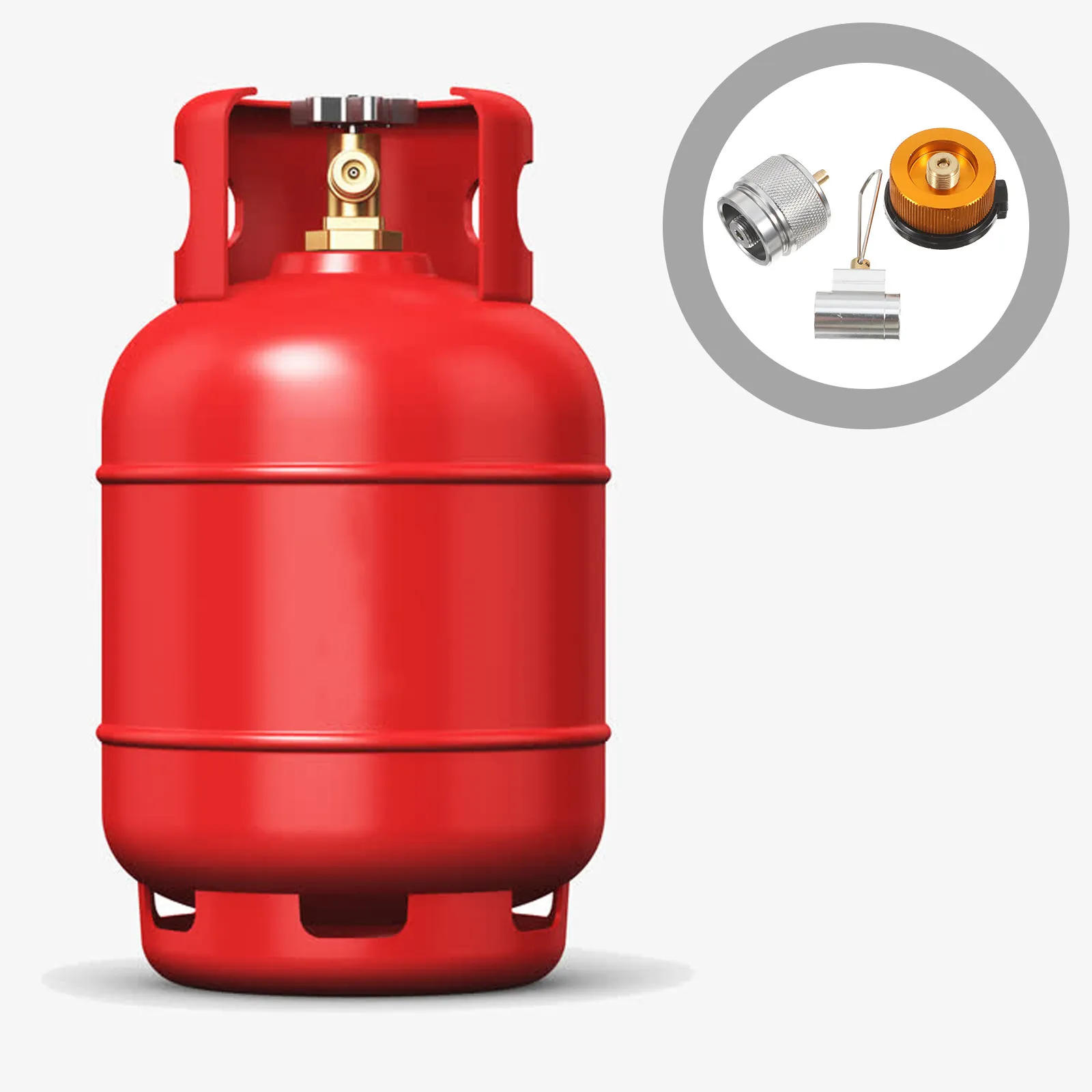 

Outdoor Camping Gas Refill Adapter Kit Stove Gas Connector Canister Converter Vent Valve Aluminum Alloy Portable for Propane