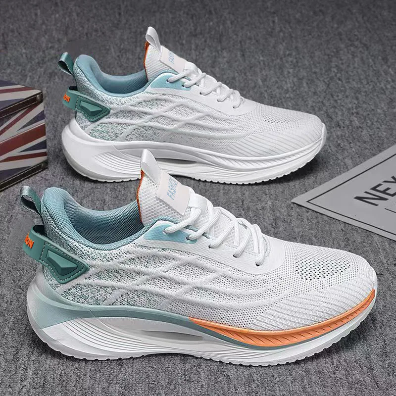 New breathable mesh men's sports shoes lightweight oft soled anti slip student running shoes view 5