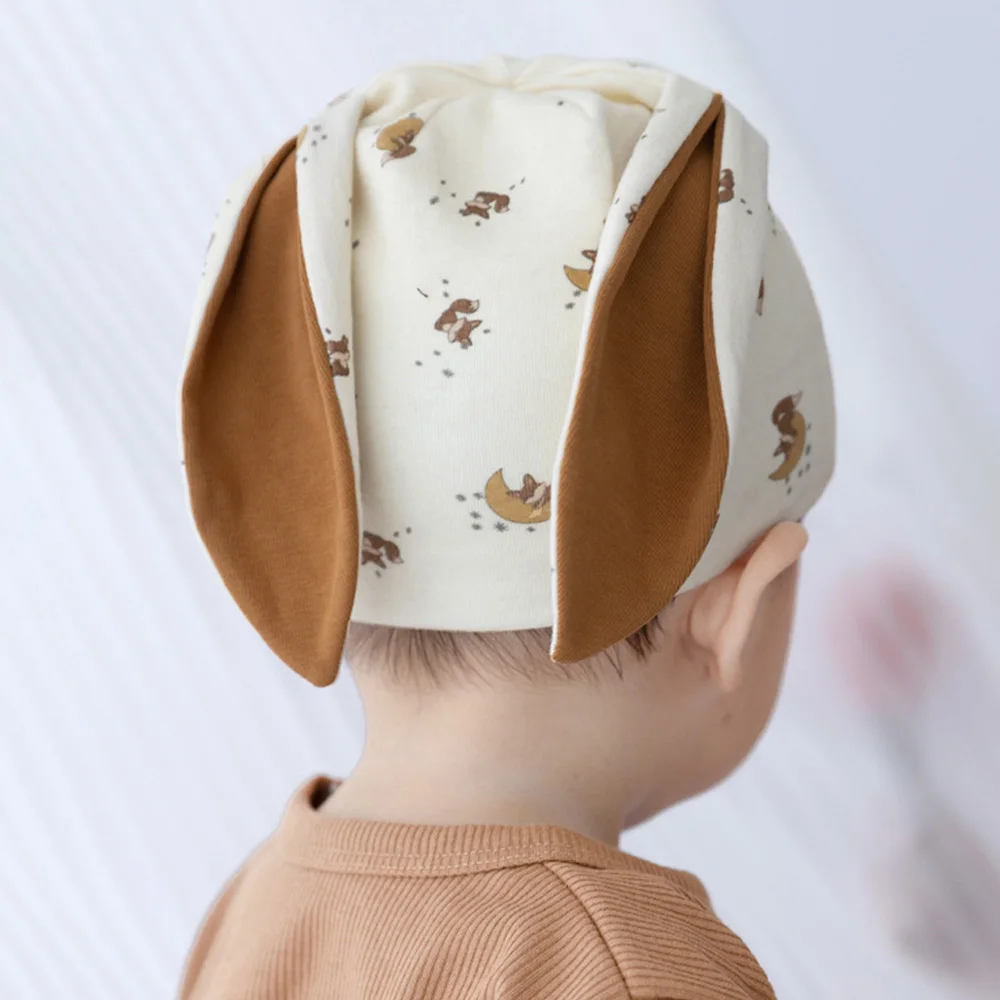 Baby Hats Cotton Cute Spring Autumn Winter Double Layer Newborn Caps For Boys Girls Hospital 0-6 Months Baby Bonnet