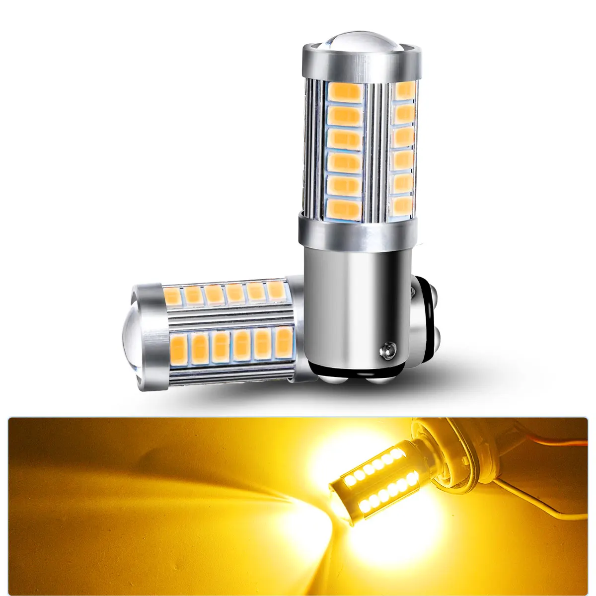2 stücke PY21W P21 5W 1156 Ba15s 1157 Bay15d 33 SMD Led Auto Flash Brems Lampen Lichter Reverse parkplatz Lampen
