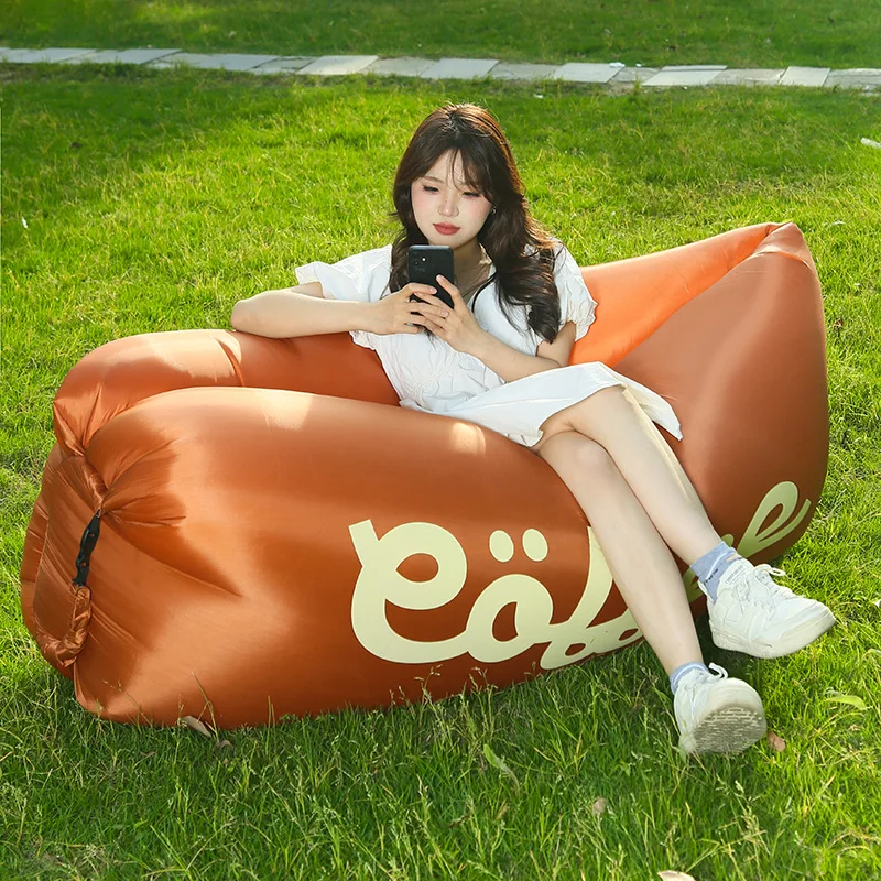 Portable Lazy Inflatable Sofa Water Beach Grass Park Air Bed Sofa Foldable Sleeping Bag Rapid Inflation Outdoor Products image 4