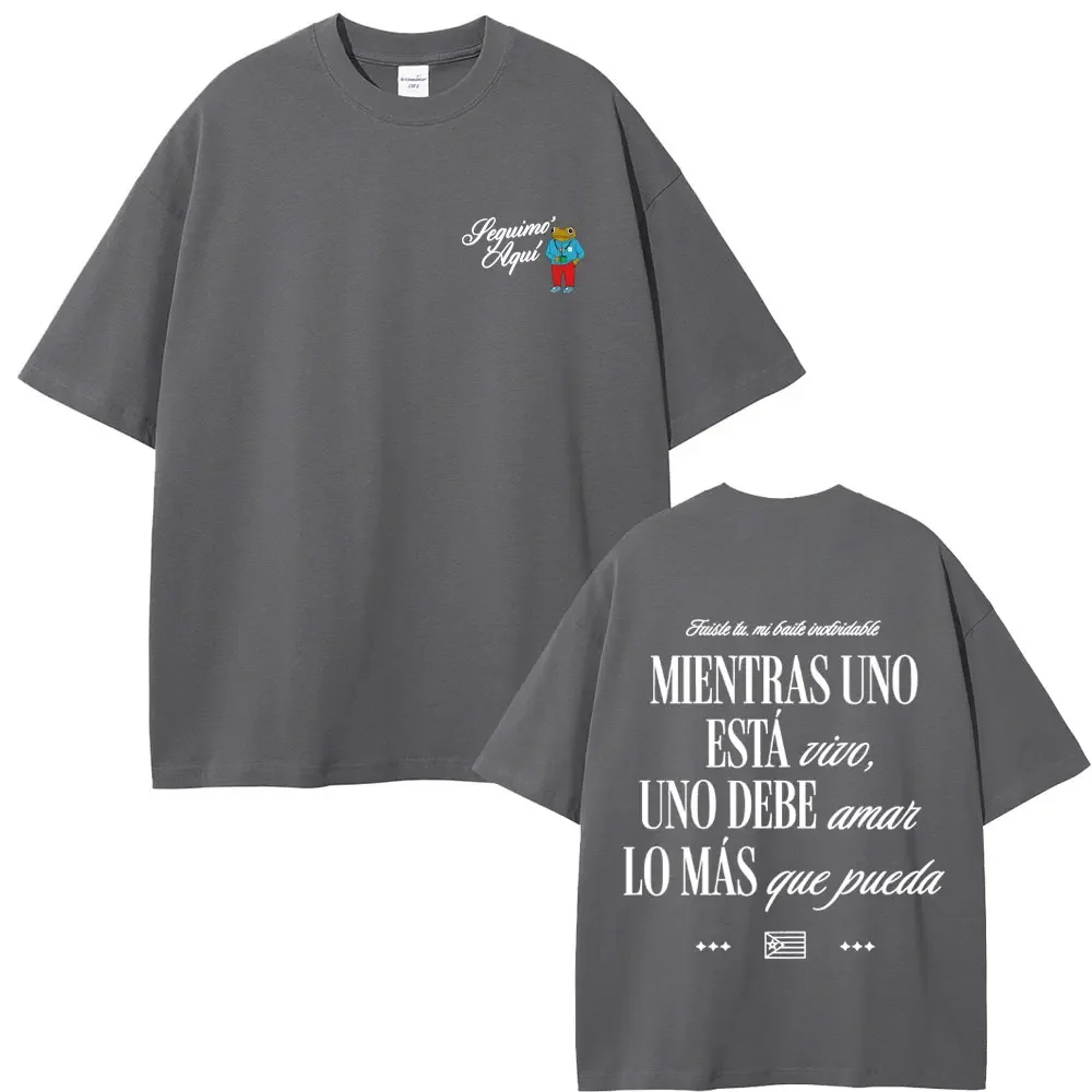 Customization Rapper Bad Bunny Graphic T-shirt Debi Tirar Mas Fotos DTMF World Tour 2026 T Shirts Men Women Fashion Hip Hop Over