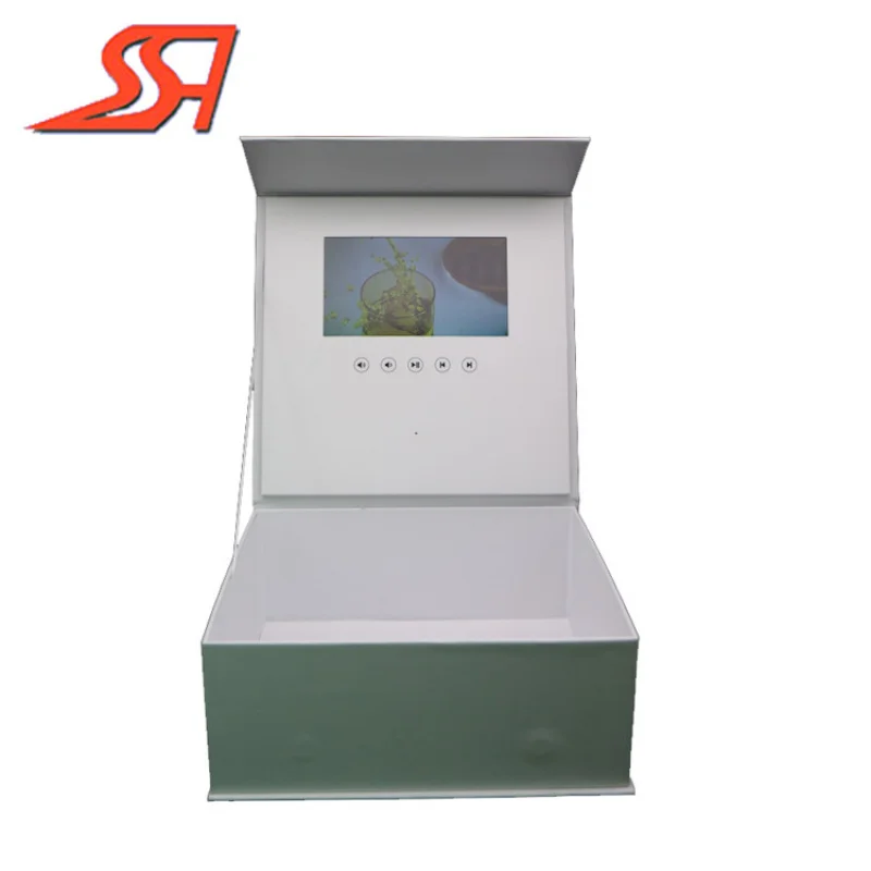 Op maat gemaakt - inch scherm Valentijnsdag Video Bloembak Hoogwaardige doos Sieradendoos Rozendoos