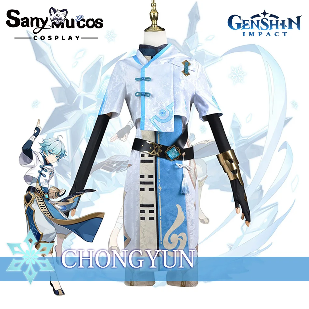 

IN STOCK SanyMuCos Chongyun Cospaly Genshin Impact Chongyun Dress Cospaly Outfit Comic-con Birthday and Holiday Gifts Plus Size