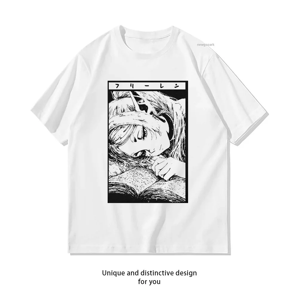 Beyond Journey's End Manga Sousou No Frieren Vintage T-shirt Summer Cotton Woman Man Graphic T Shirts Adult O-neck Breathable