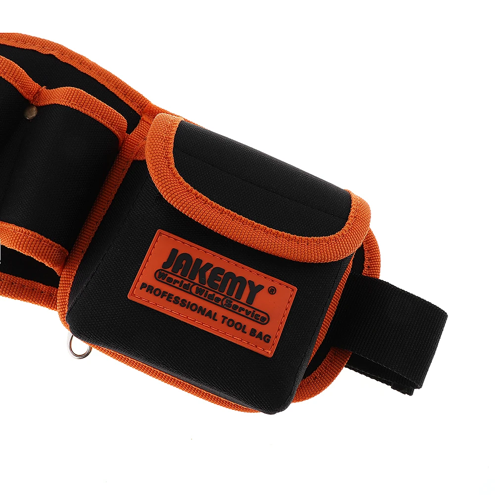 JAKEMY New JM-B04 cintura multifunzionale riparabile elettricista meccanico borsa per attrezzi in tela kit di utilità con custodia tascabile