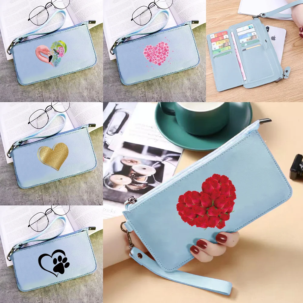 

Love Pattern Outdoor Coin Purse New Long Zipper Wallet Large Capacity Multi-card Bag Stylish Lightweight Multifunctional Wallet