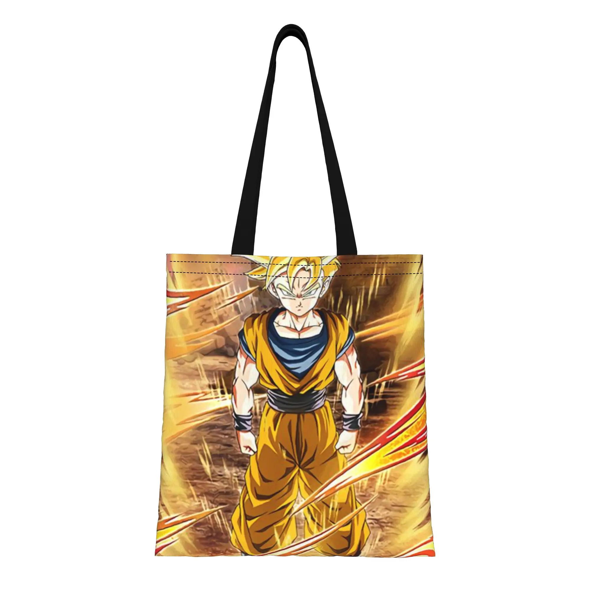 

Back to school season Strongest Teen Hero Gohan Canvas Tote Bag Perfect for Travel Women's Top-Handle Bags