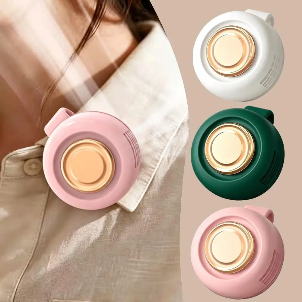 Portable Silent Mini Bladeless Electric Fan,Small fan Clip on Shirt Waist Mini Bladeless Fan Adjustable Outdoor NEW image 2