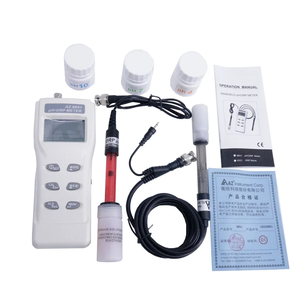 AZ8651 Handheld PH Meters PH Tester Digital Oxidation Reduction Potential  Meter Range PH: 0.00 ~ 14.00