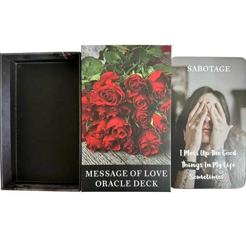 Jeu de cartes Oracle Message of Love, sans manuel, 12x7 cm