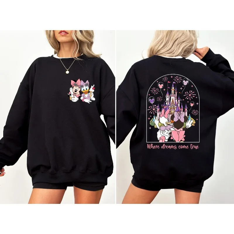 Onde sogni arrivano una vera felpa, felpa Minnie Daisy, felpa Disney Trip, felpa Disney Summer Friends