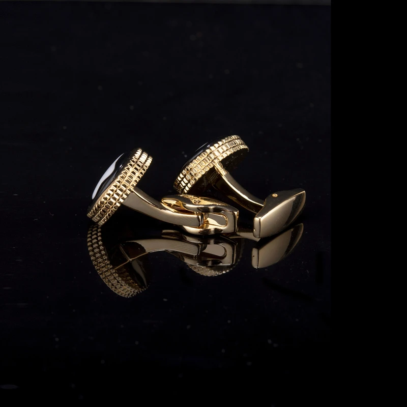 FLEXFIL Luxus-Hemdmanschettenknöpfe für Herren, Marken-Manschettenknöpfe, Gemelos, hochwertige runde Manschettenknöpfe für Hochzeiten, Schmuck – Detail 14