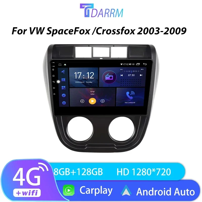 

9" Android For VOLKSWAGEN Crossfox 2003-2009 Car Radio Player Android GPS Navigation Stereo DSP Auto Wireless Carplay 2Din DVD