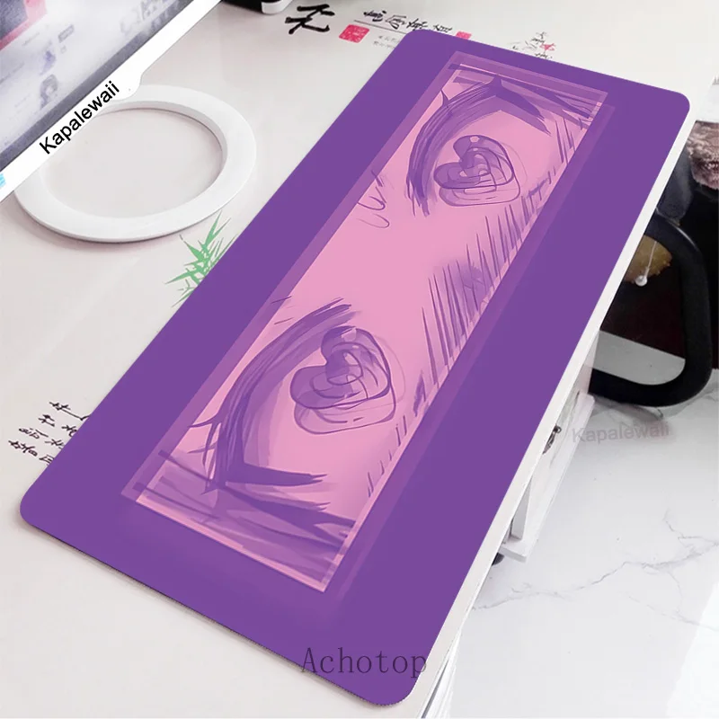 

Anime Purple Girl Eyes Mouse Mat 100x50cm XXL Large Gaming Mouse Pad Computer Gamer Mousemat Desk Rug Mousepads for PC Desk Pad